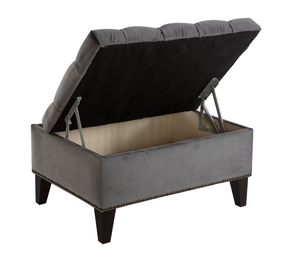 Cecilia Fabric Rectangle Storage Ottoman