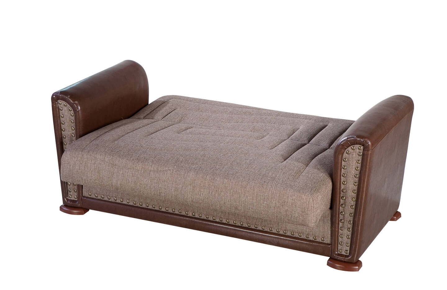 Alfa Fabric/PU Storage Sleeper Loveseat