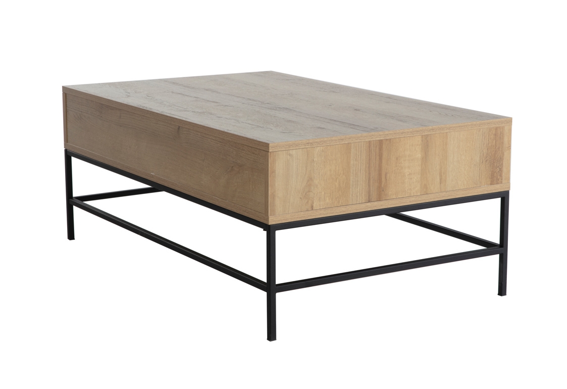 Drift Wood/Metal Rectangular Coffee Table