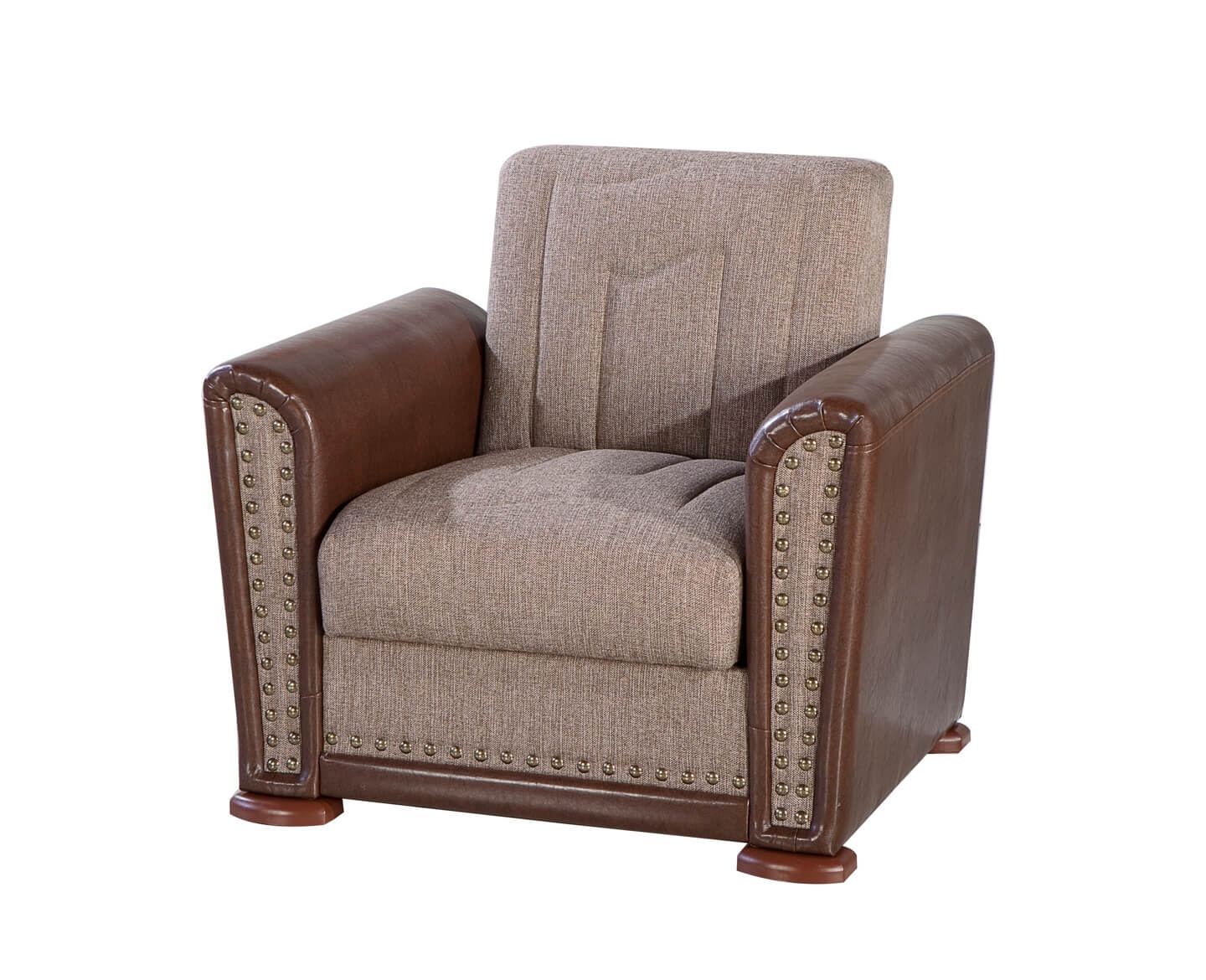 Alfa Fabric/PU Storage Sleeper Living Room Set