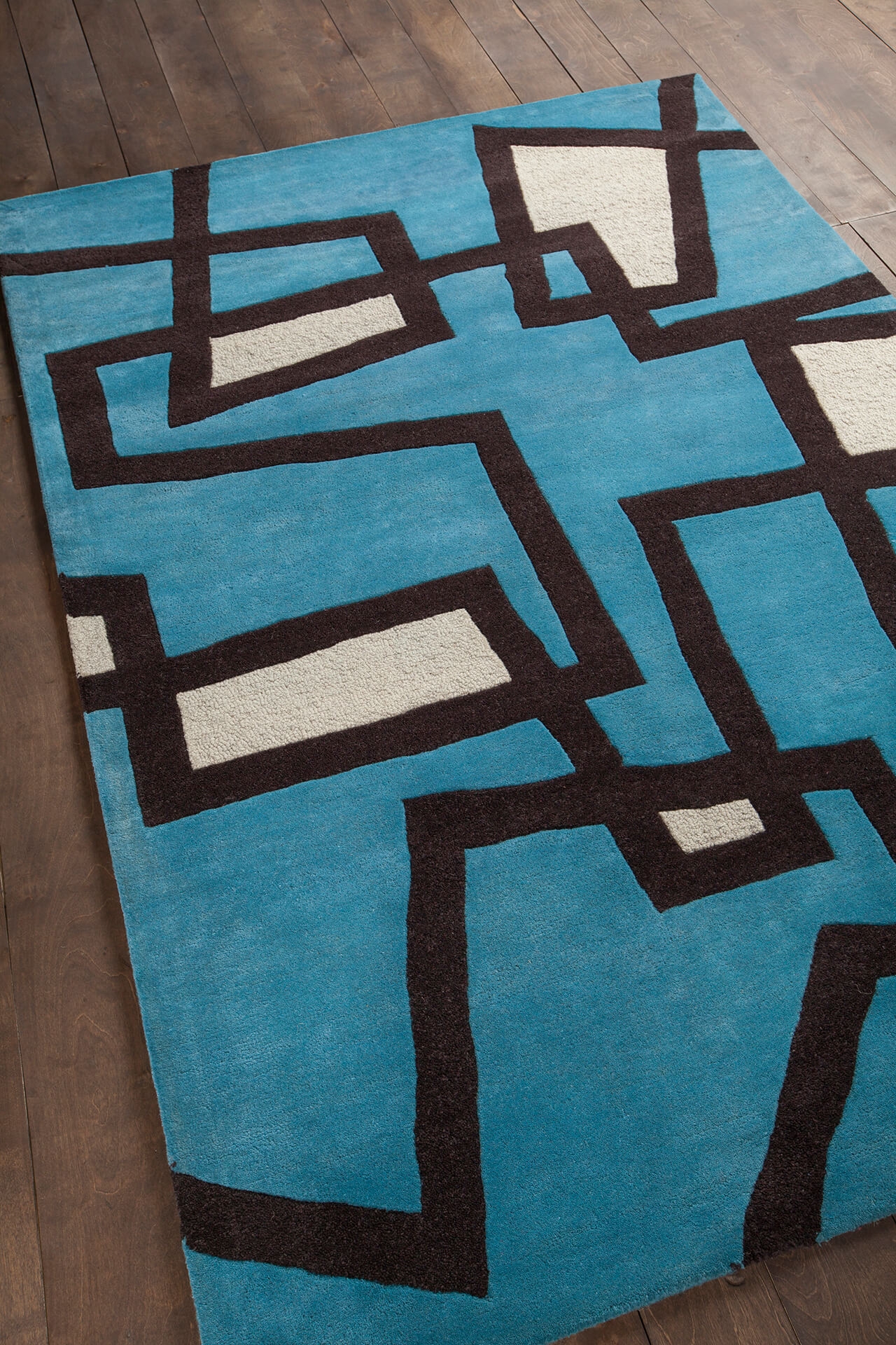 Bense Garza Wool Rectangular Hand-tufted Rug, 7'9" x 10'6"