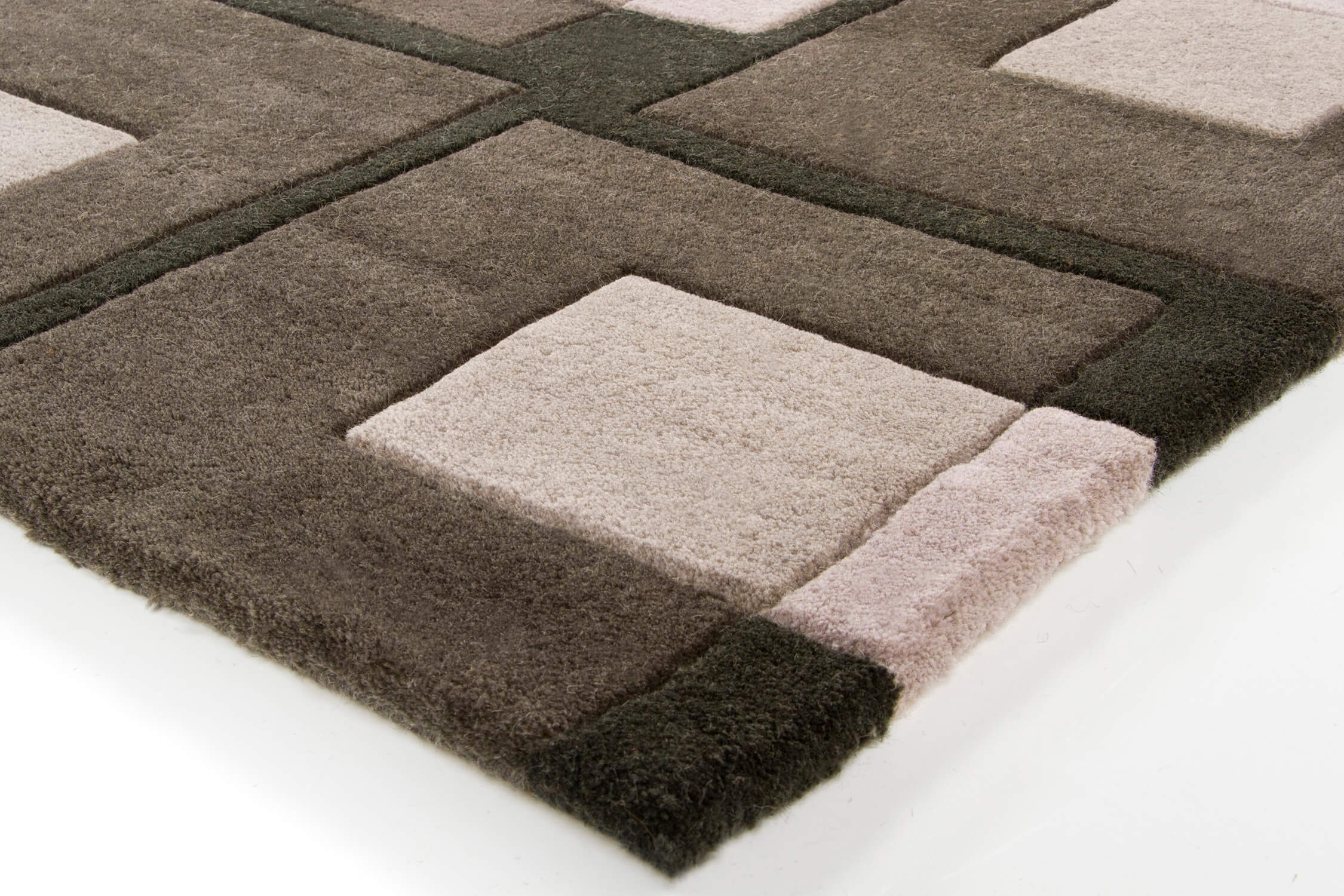Bense Garza Wool Rectangular Hand-tufted Rug, 5' x 7'6"