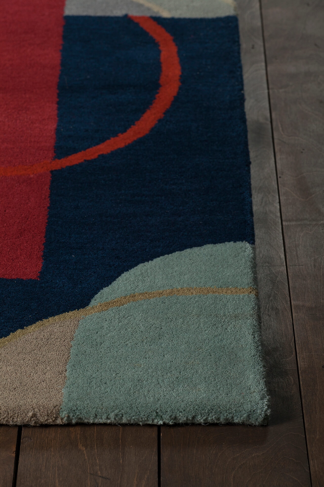 Bense Garza Wool Rectangular Hand-tufted Rug, 5' x 7'6"