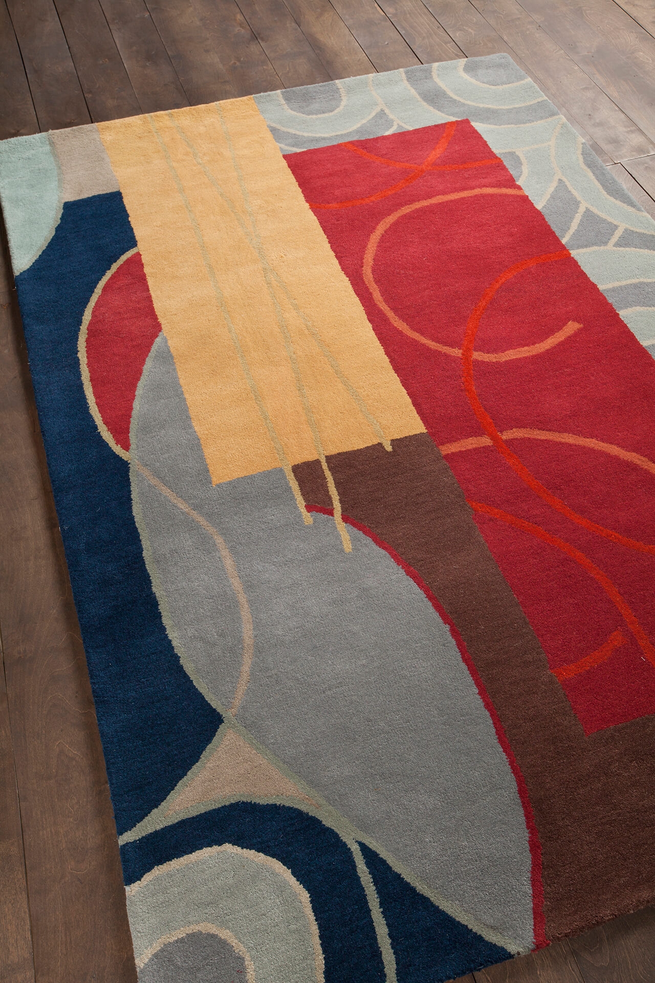 Bense Garza Wool Rectangular Hand-tufted Rug, 7'9" x 10'6"
