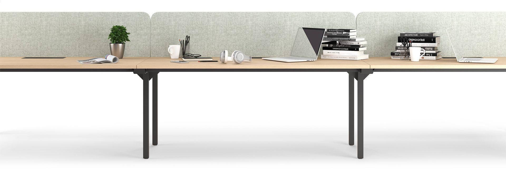 Nova A 94.4" Office 4-Desk Bench w/Metal Frame
