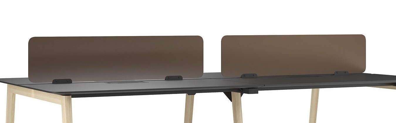 Nova Plexiglas 62.9" Desk Screen w/Fittings for Single Desk