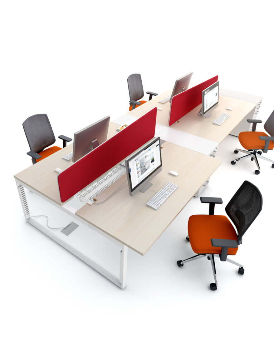 YAN_Z Office 4 Desk Bench