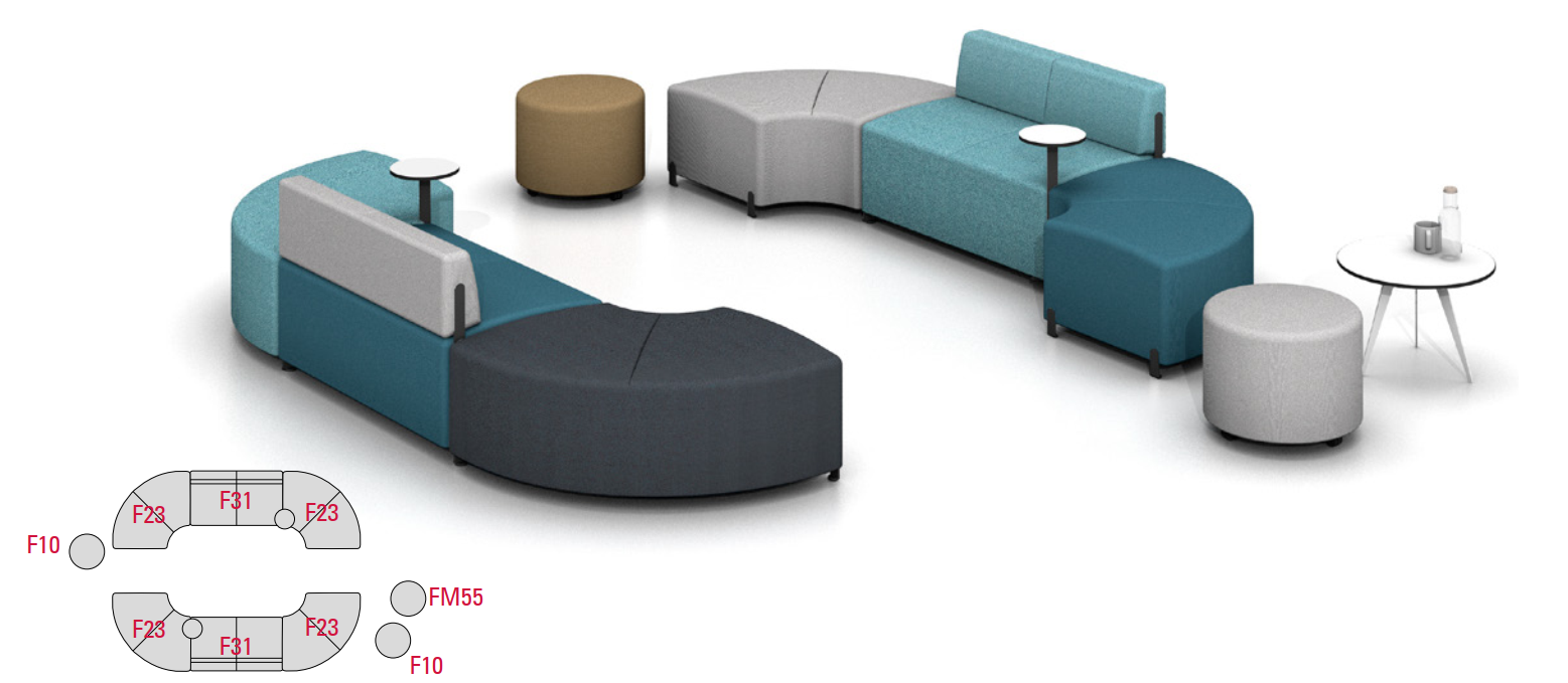 News from Actiu: modular soft seating Bend