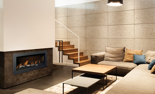 BENNETT 45" Liquid Propane Direct Vent Linear Fireplace