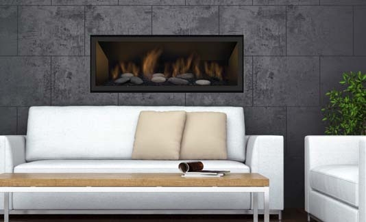 BENNETT 45" Liquid Propane Direct Vent Linear Fireplace