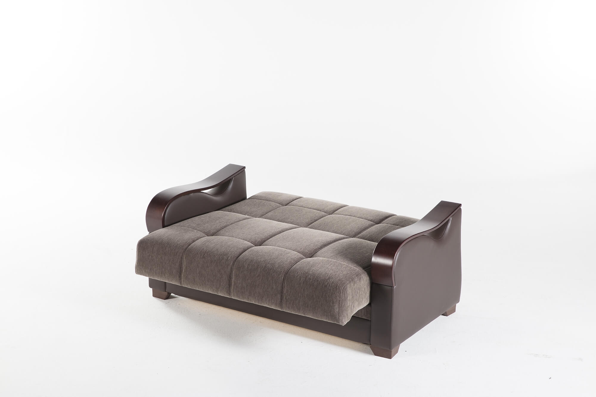 Bennett Fabric/PU Storage Sleeper Loveseat