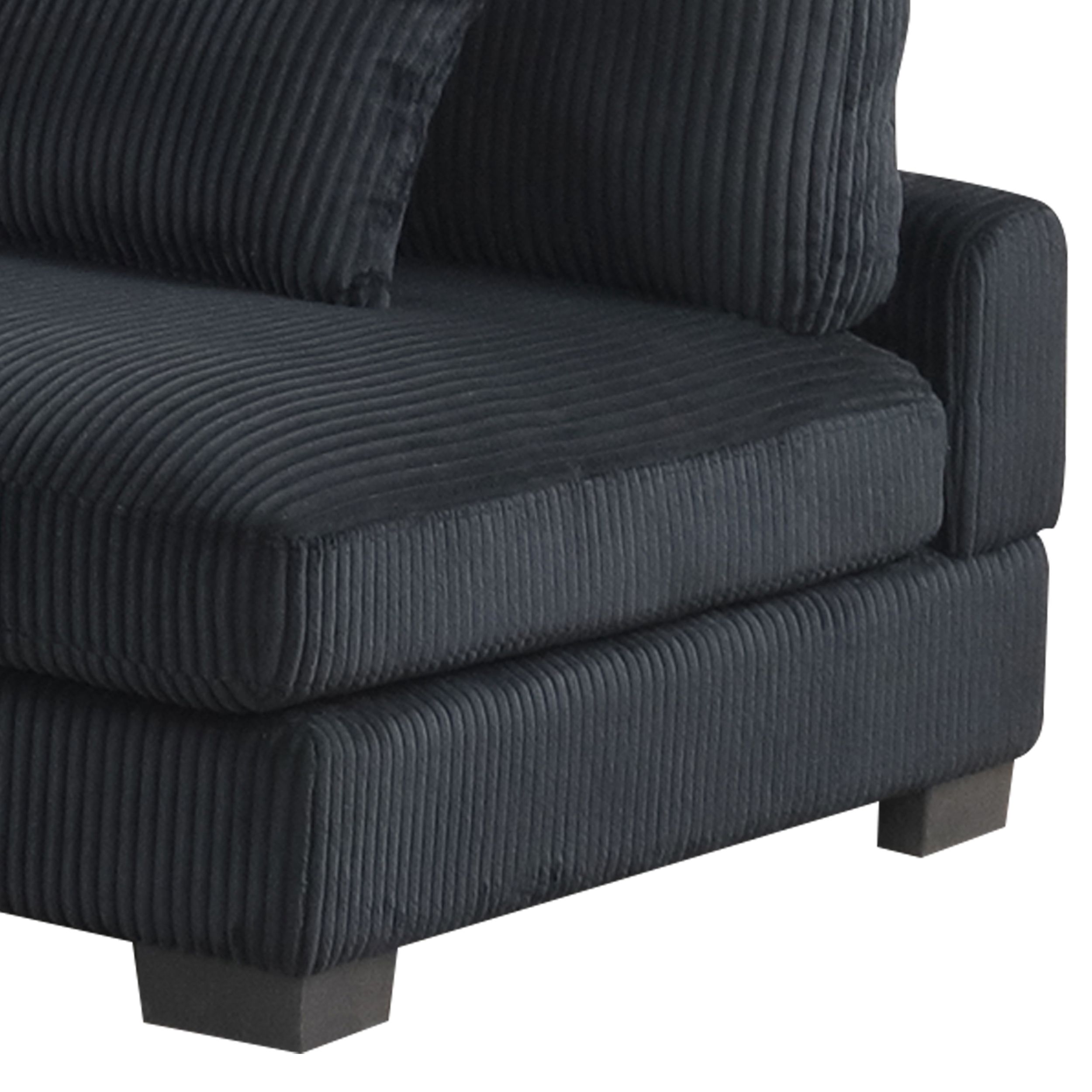 Bentley 6-Piece Corduroy Fabric L-Shaped Sectional Sofa
