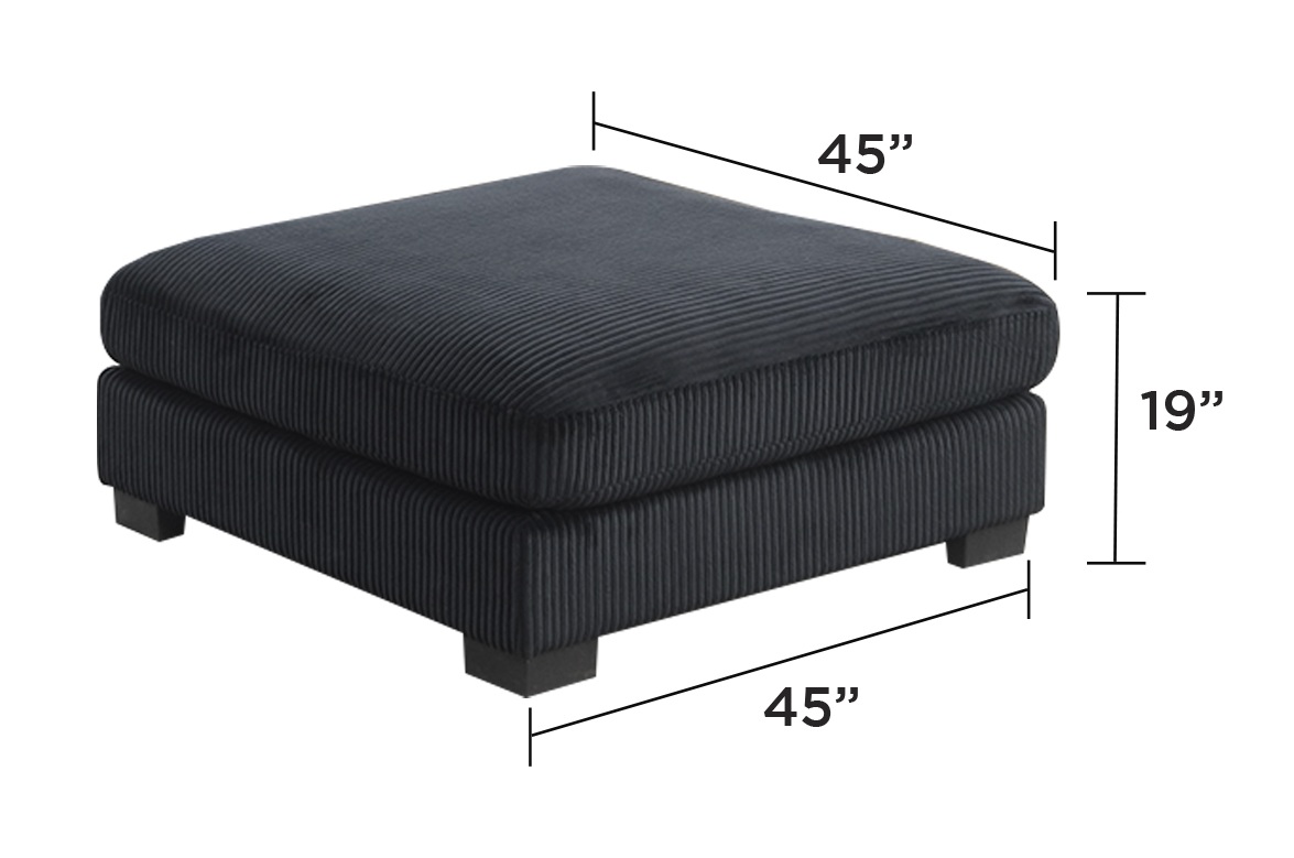 Bentley Corduroy Fabric Ottoman