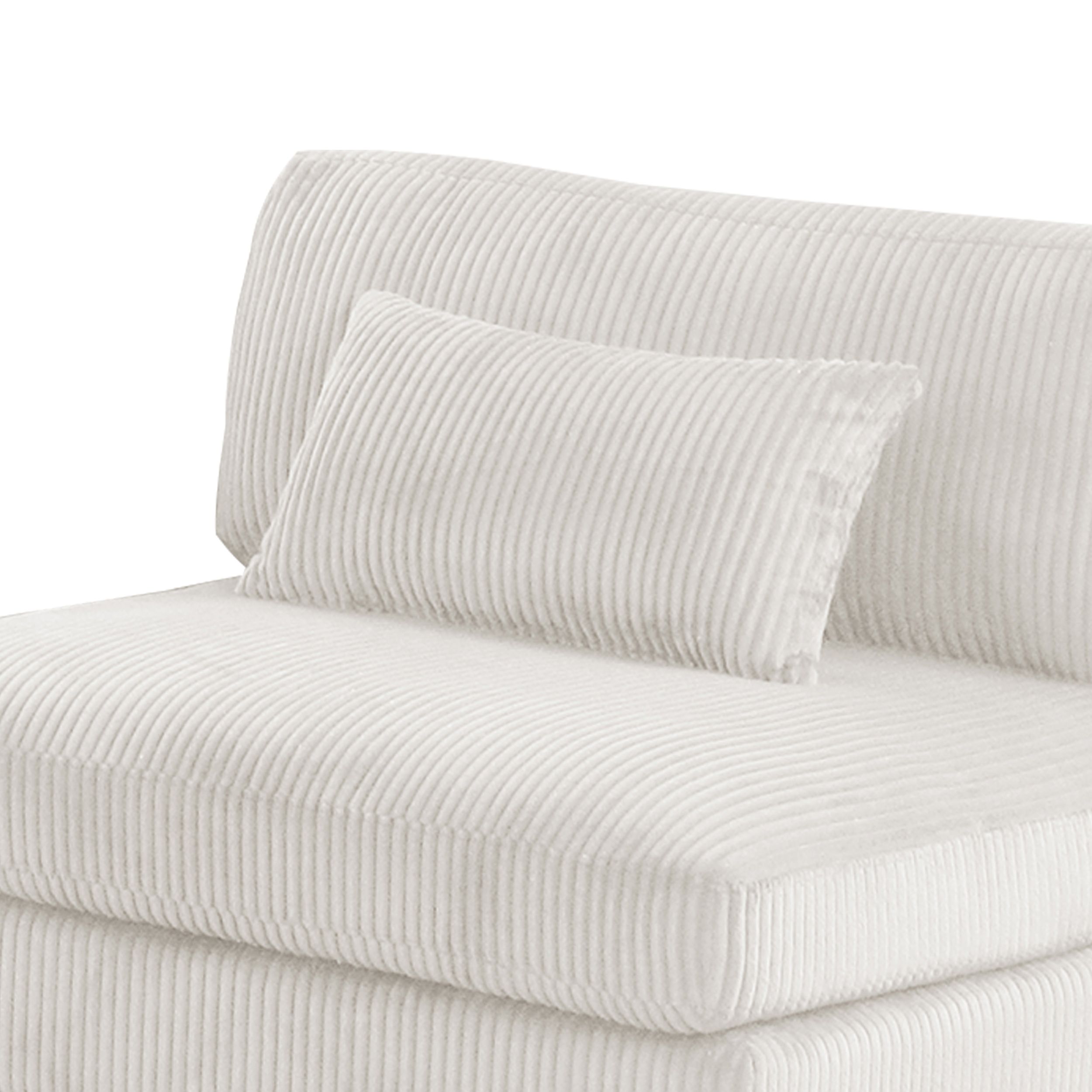 CHIC HOUSE Module for Modular Oversized Couch,Corduroy Customizable Chaise