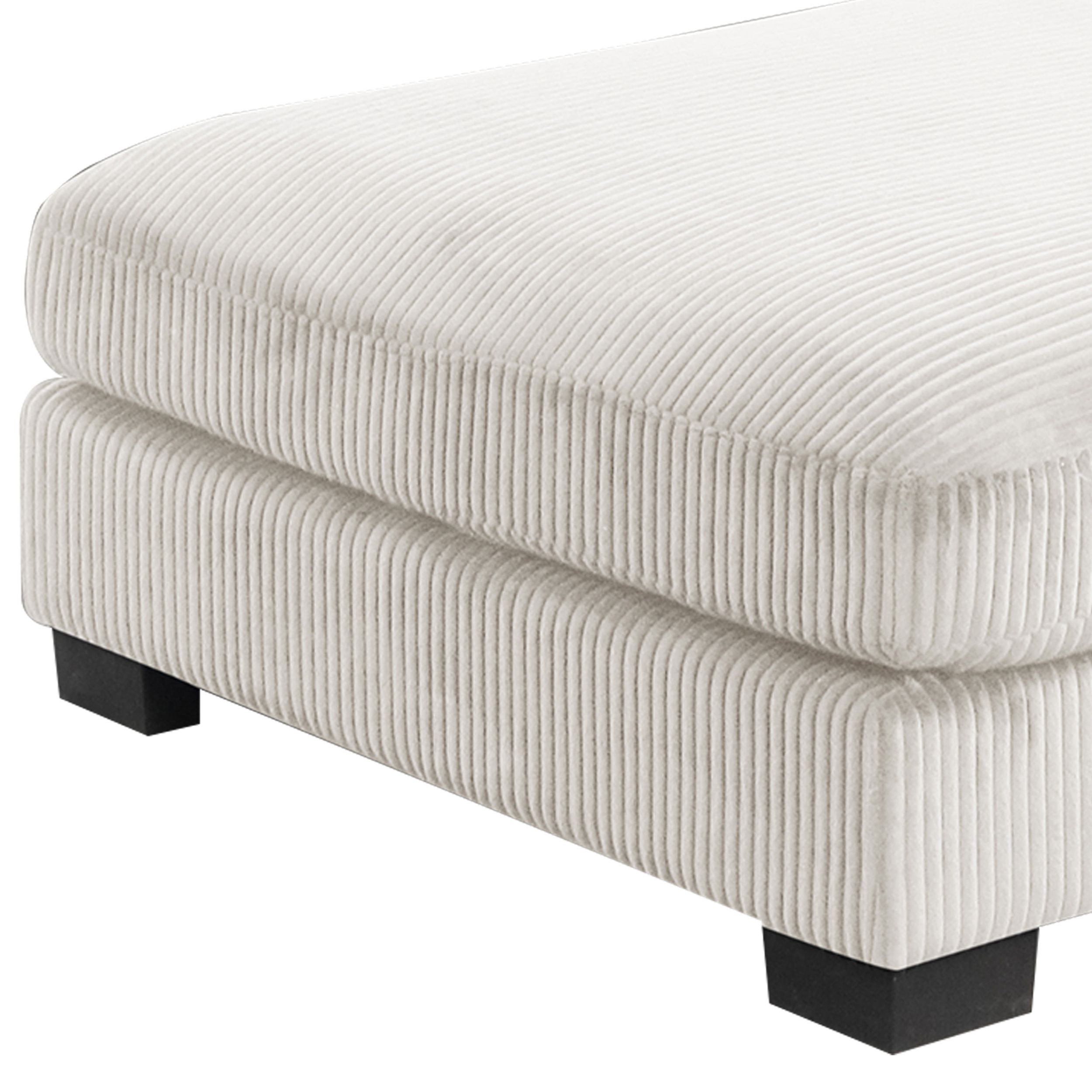 Bentley 5-Piece Corduroy Fabric L-Shaped Sectional Sofa