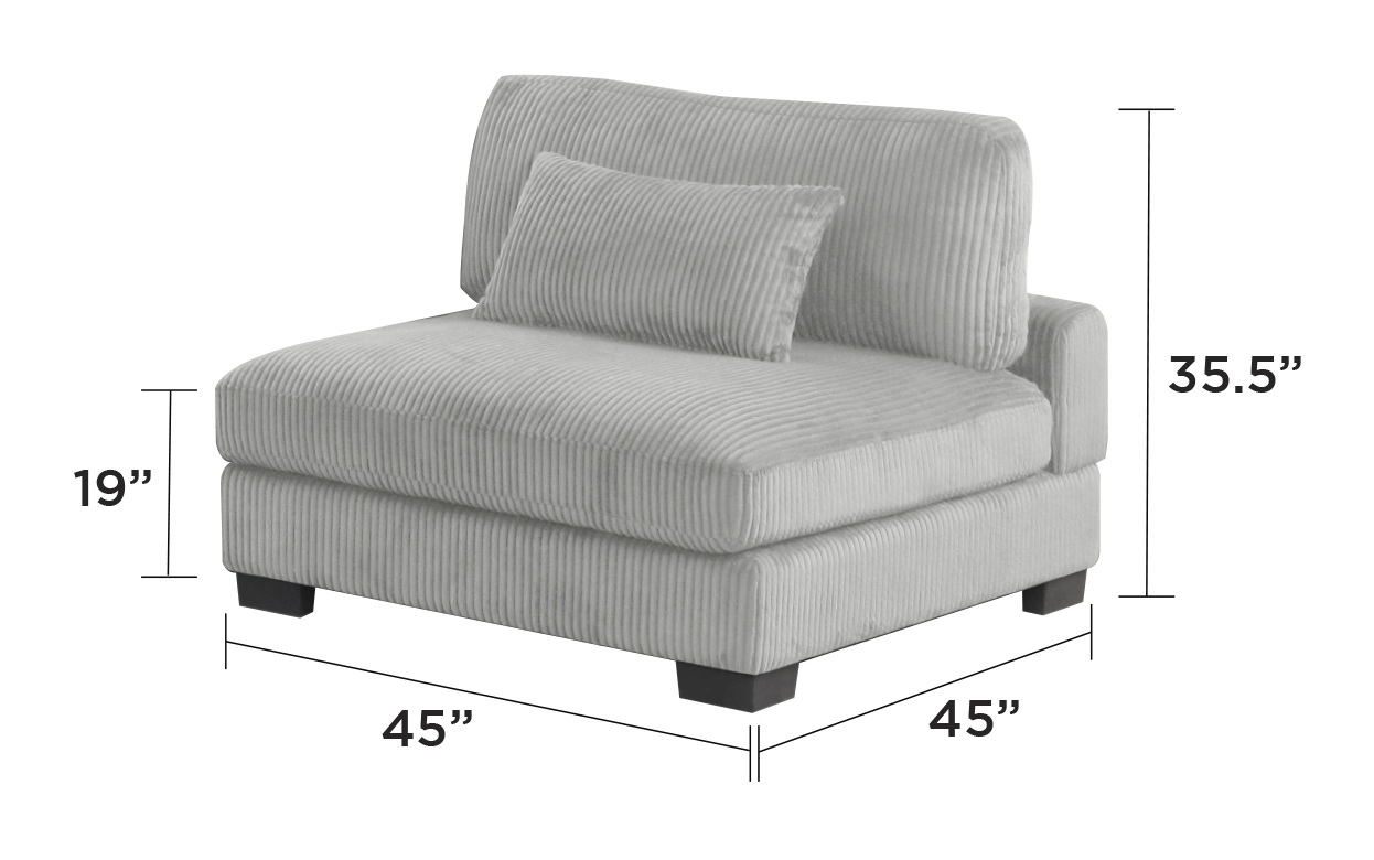 Bentley 6-Piece Corduroy Fabric Living Room Set