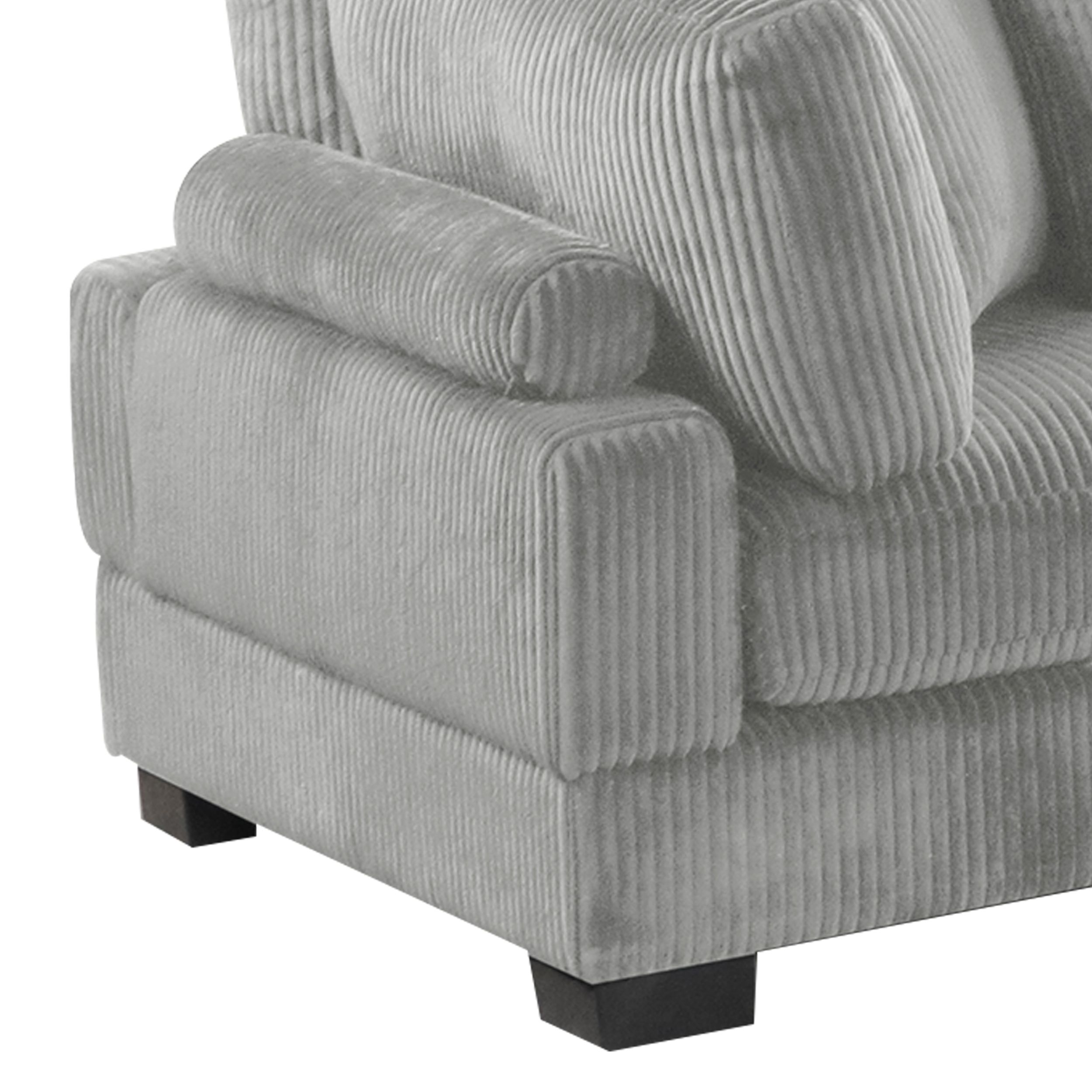 Modern Gray 135" Plush Modular Sofa