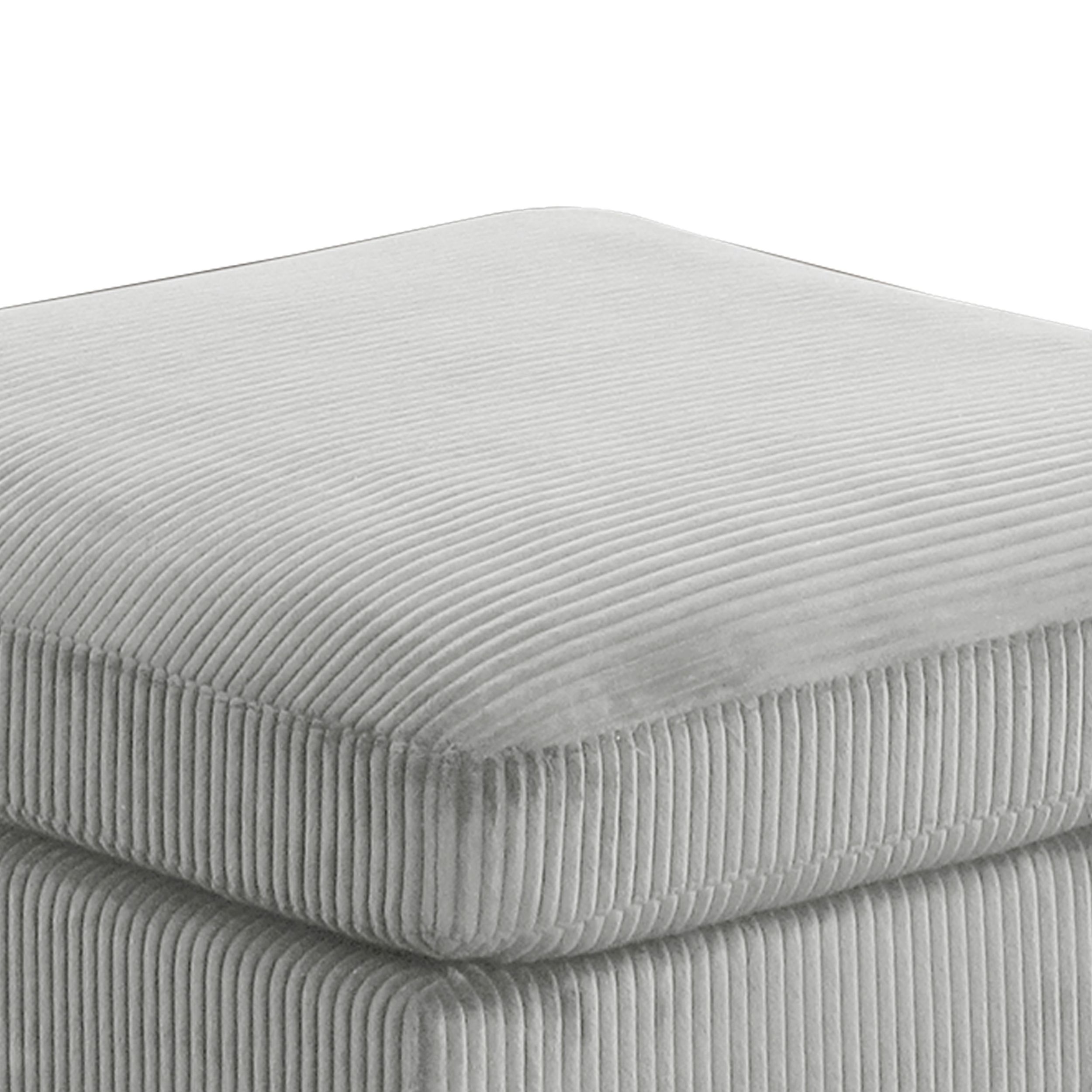Bentley Corduroy Fabric Ottoman