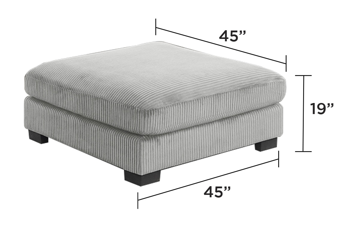 Bentley Corduroy Fabric Ottoman