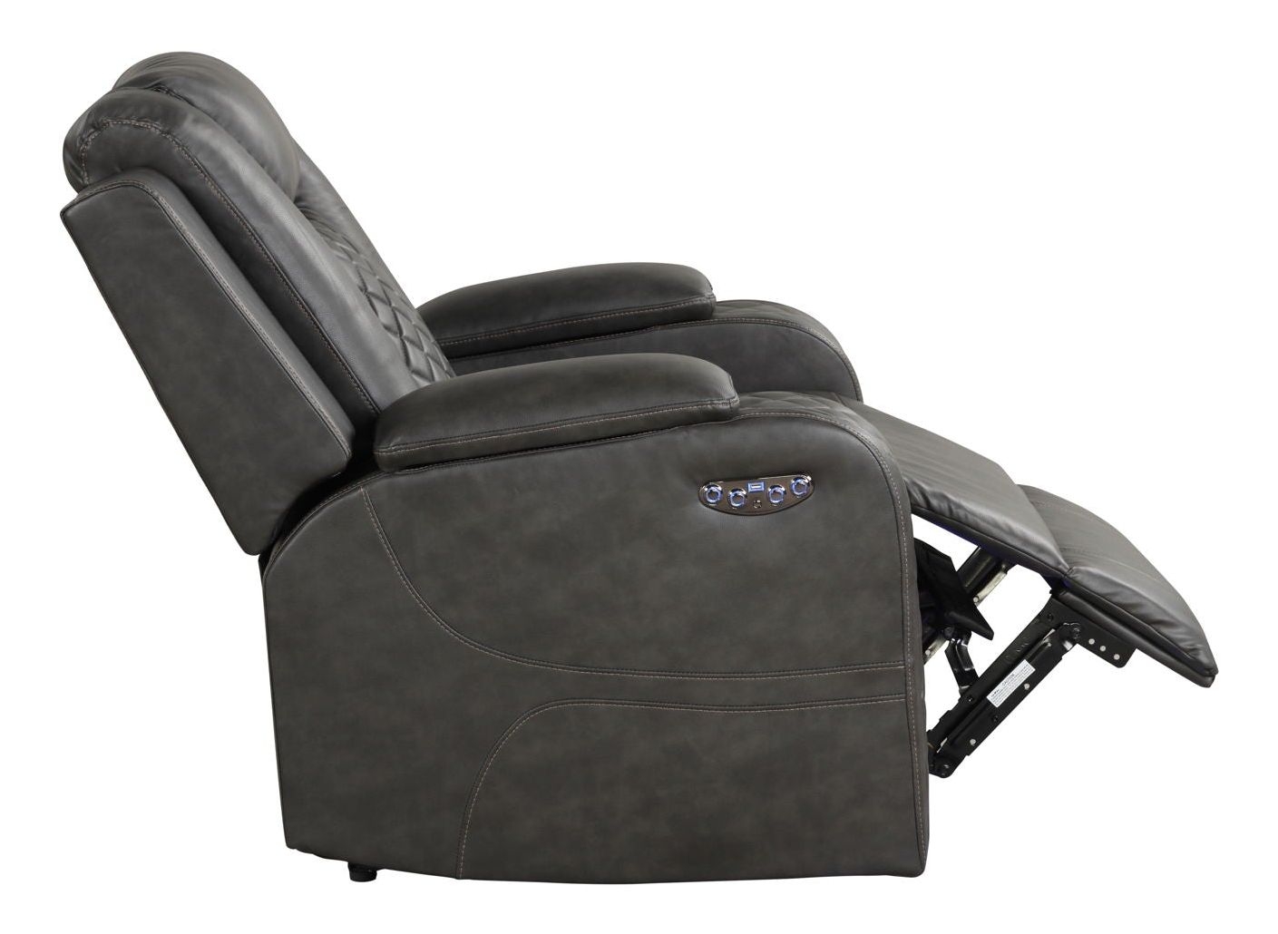 Benz Faux Leather Power Reclining Chair with LED Lighting & USB Charger