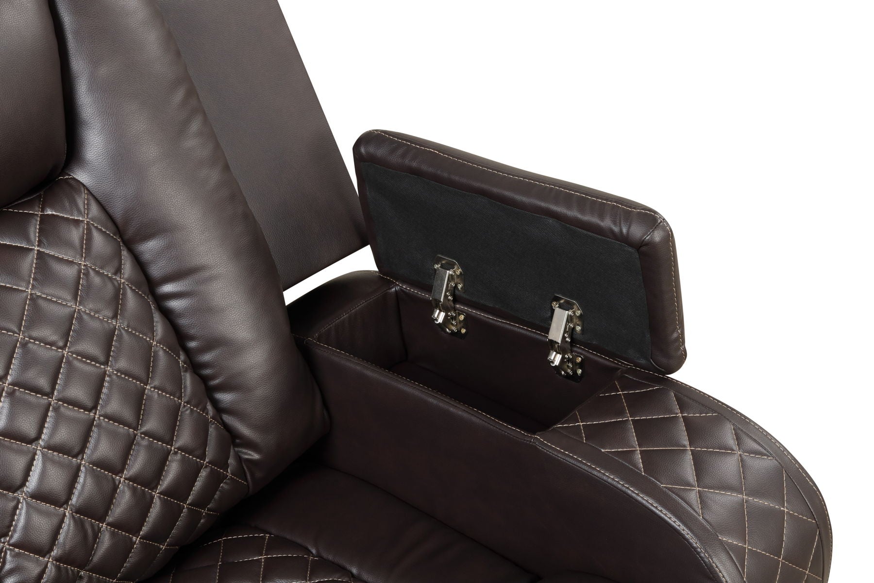 Benz Faux Leather Power Reclining Loveseat with Bluetooth Speaker, LED Lighting & USB Charger