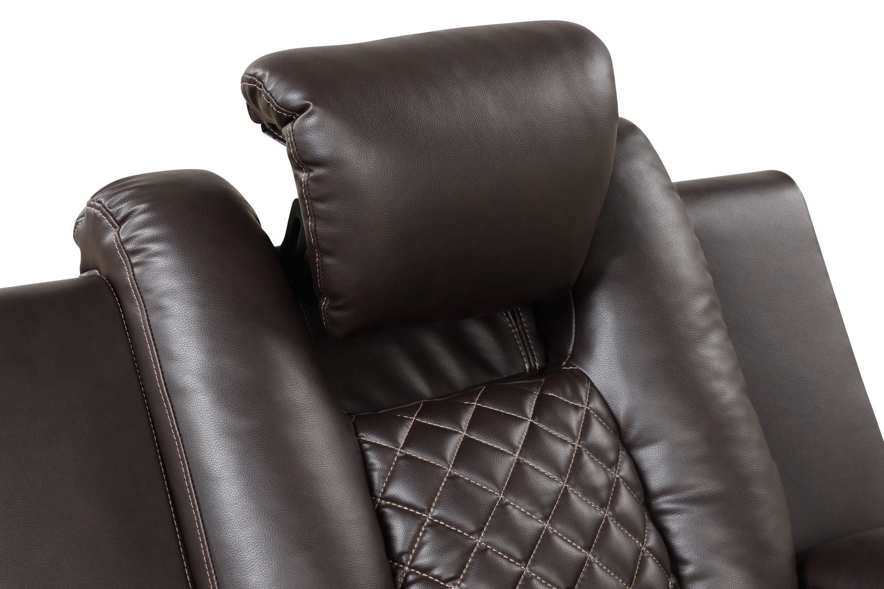 Benz Faux Leather Power Reclining Loveseat with Bluetooth Speaker, LED Lighting & USB Charger