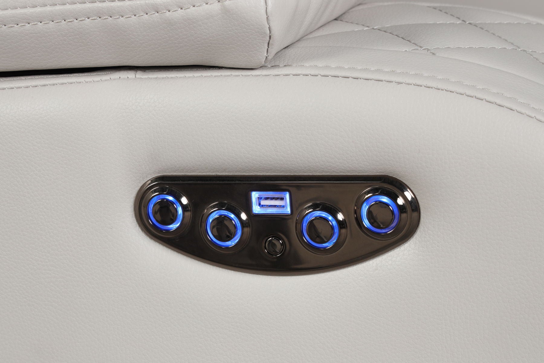 Benz Faux Leather Power Reclining Chair with LED Lighting & USB Charger
