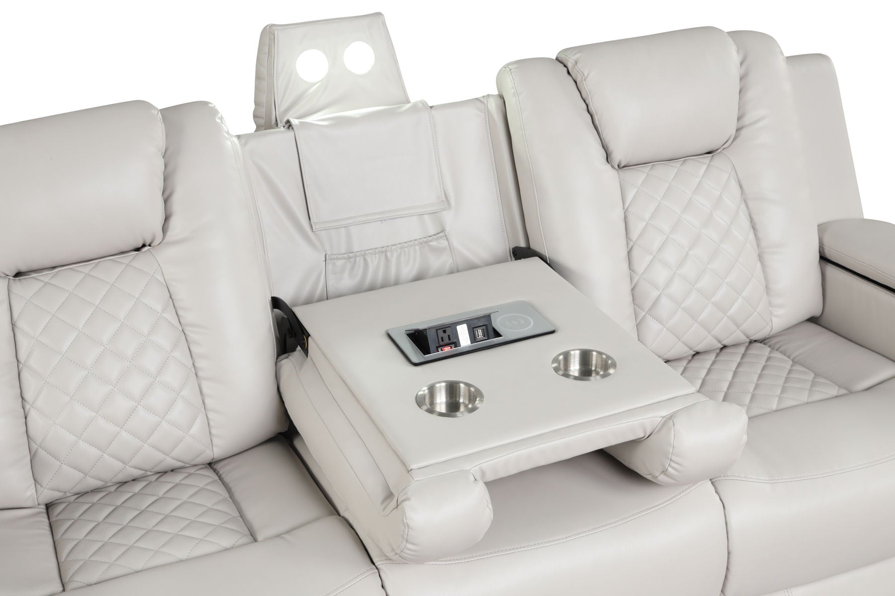 Galaxy Home Benz Ice LED Power Reclining 2pc Living