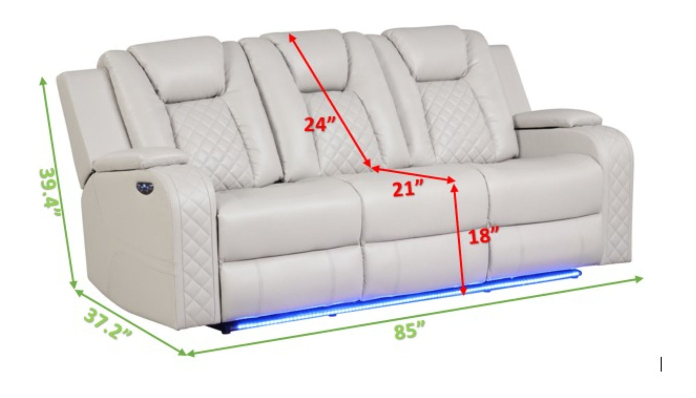 Benz LED Reclining Sofa 