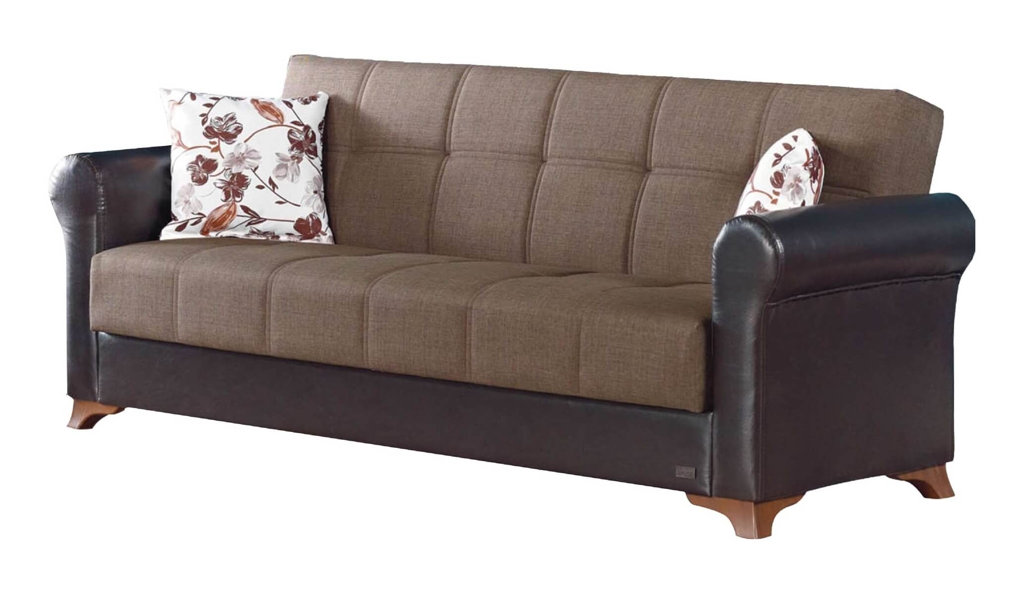 Bergen Fabric/Leatherette Storage Sleeper Living Room Set