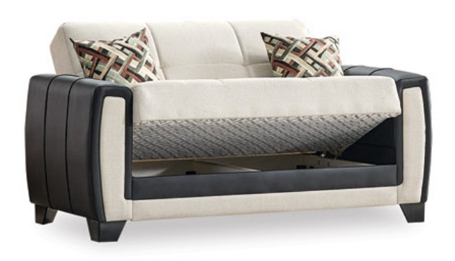 Berlin Polyester Convertible Storage Living Room Set