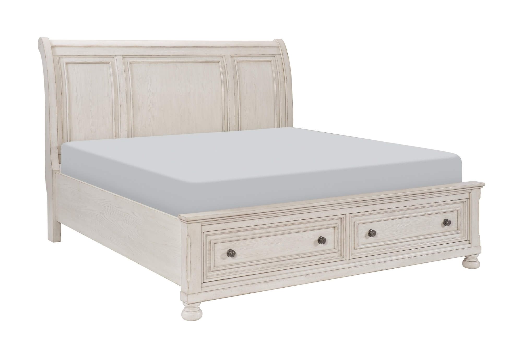 Bethel Wood Veneer Storage Sleigh Bedroom Set