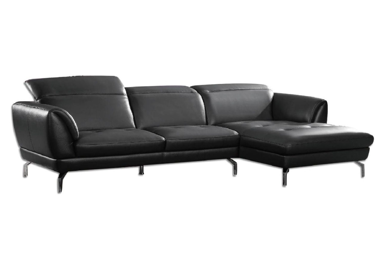 Orchard Thick Top Grain Leather/Metal Match Sectional Sofa