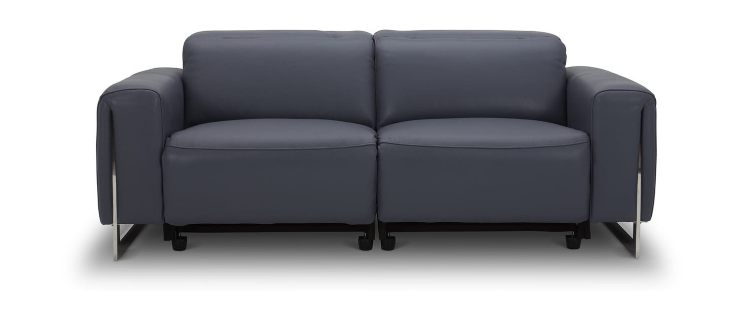 Hudson Leather Sofa w/2 Power Recliners & Power Headrests