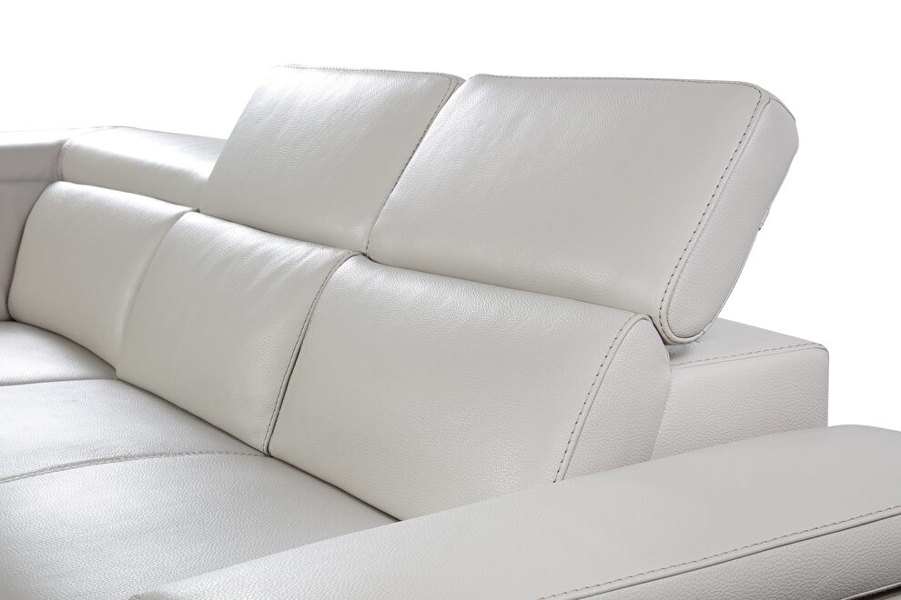 Mercer Leather/PVC Sectional w/Motion Headrests