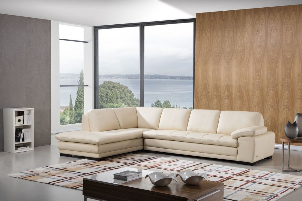 ML157 Top Grain Leather Match L-Shape Sectional, Left Chaise Facing