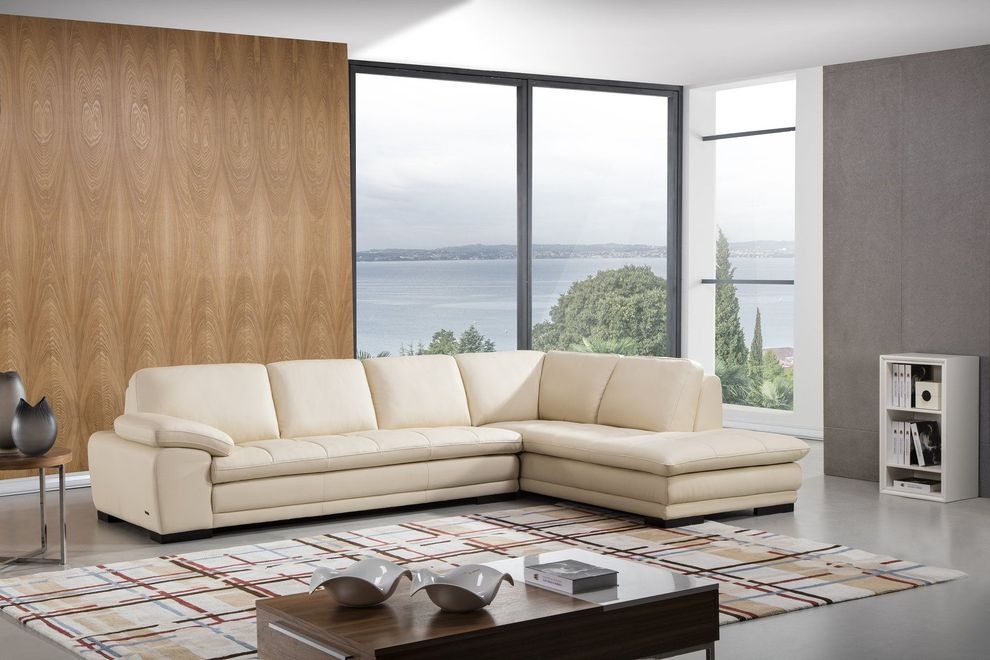 ML157 Top Grain Leather Match L-Shape Sectional