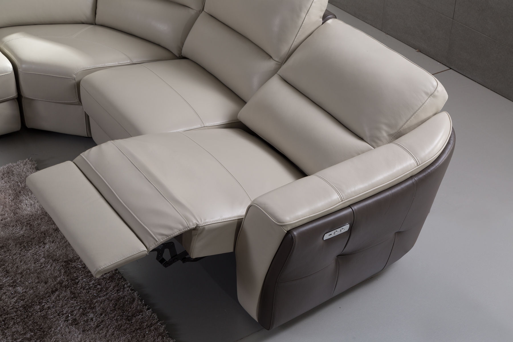 S238 Leather Sectional Sofa w/Electric Recliners