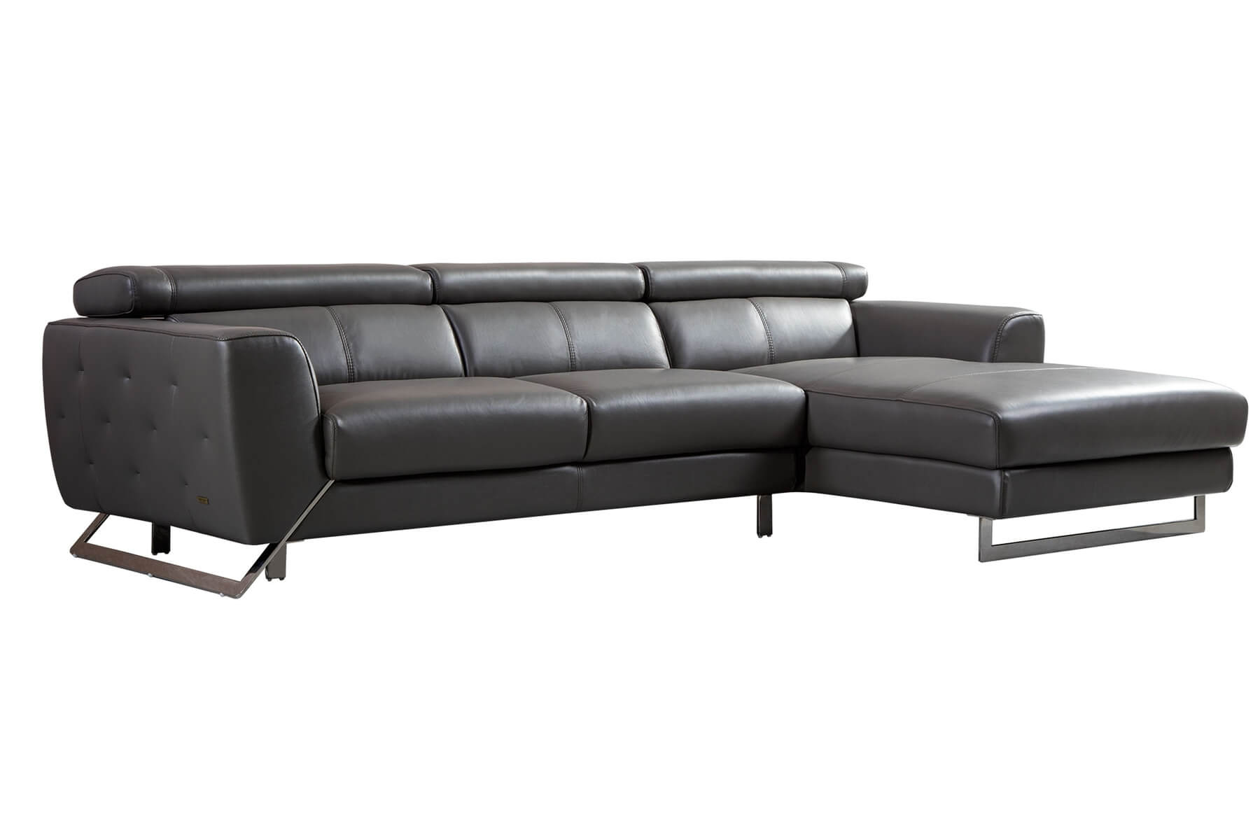 S266 Leather Match Sectional Sofa - Thumbnail 4