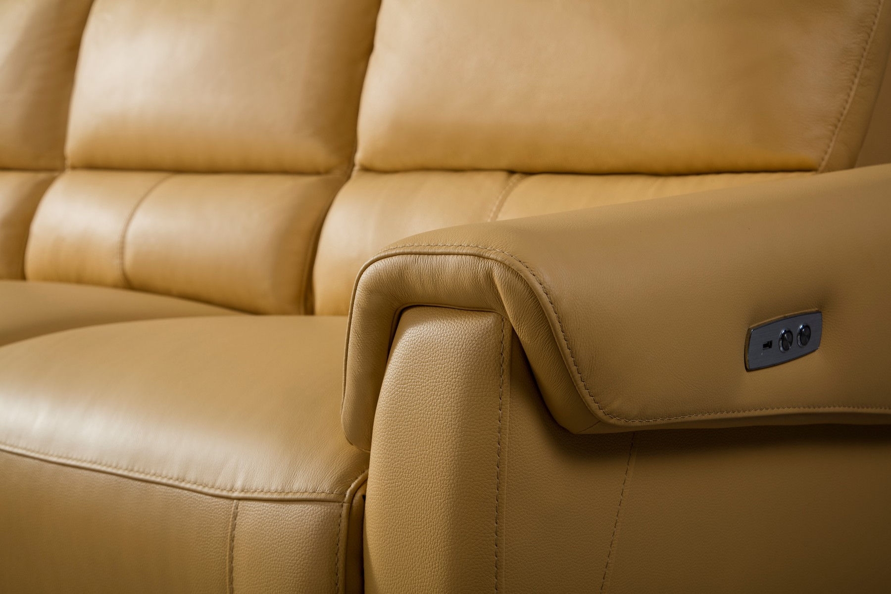 S275 Leather Match Sectional Sofa w/Electric Recliners, Left Arm Chaise Facing
