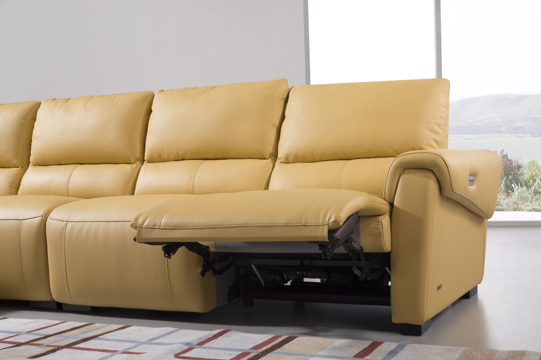 S275 Leather Match Sectional Sofa w/Electric Recliners, Left Arm Chaise Facing