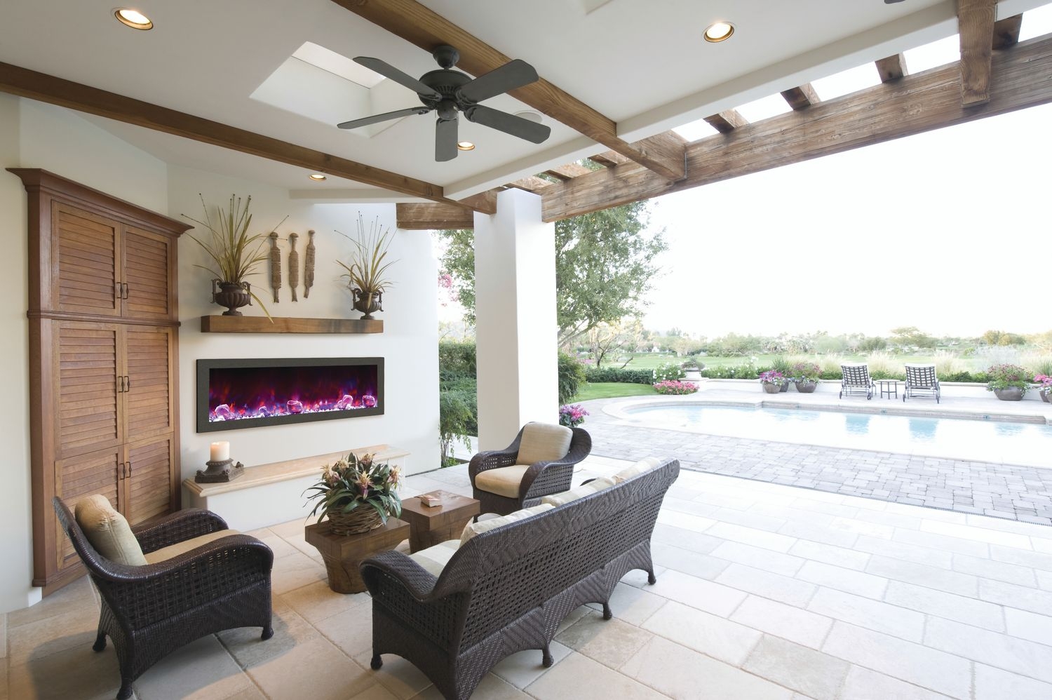 Panorama SLIM 50" Glass Electric Fireplace