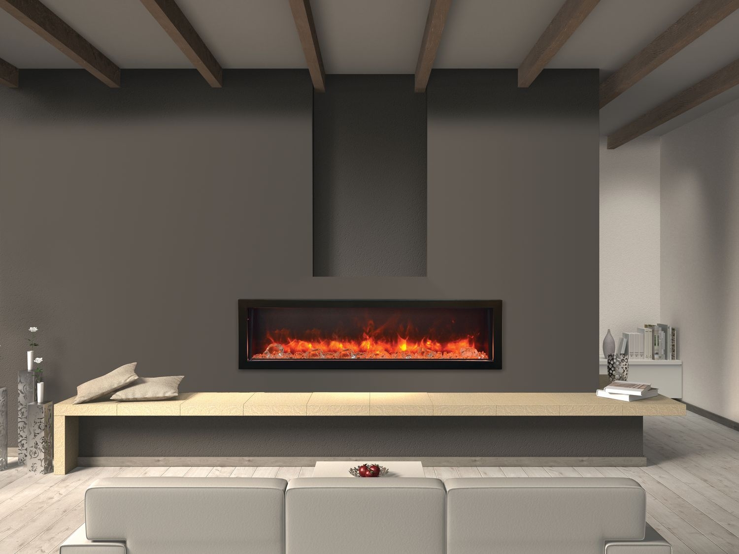 Panorama DEEP 60" Glass Electric Fireplace