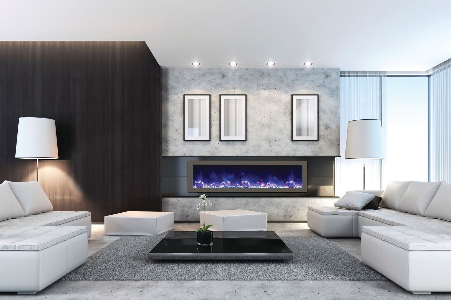 Panorama SLIM Glass Electric Fireplace