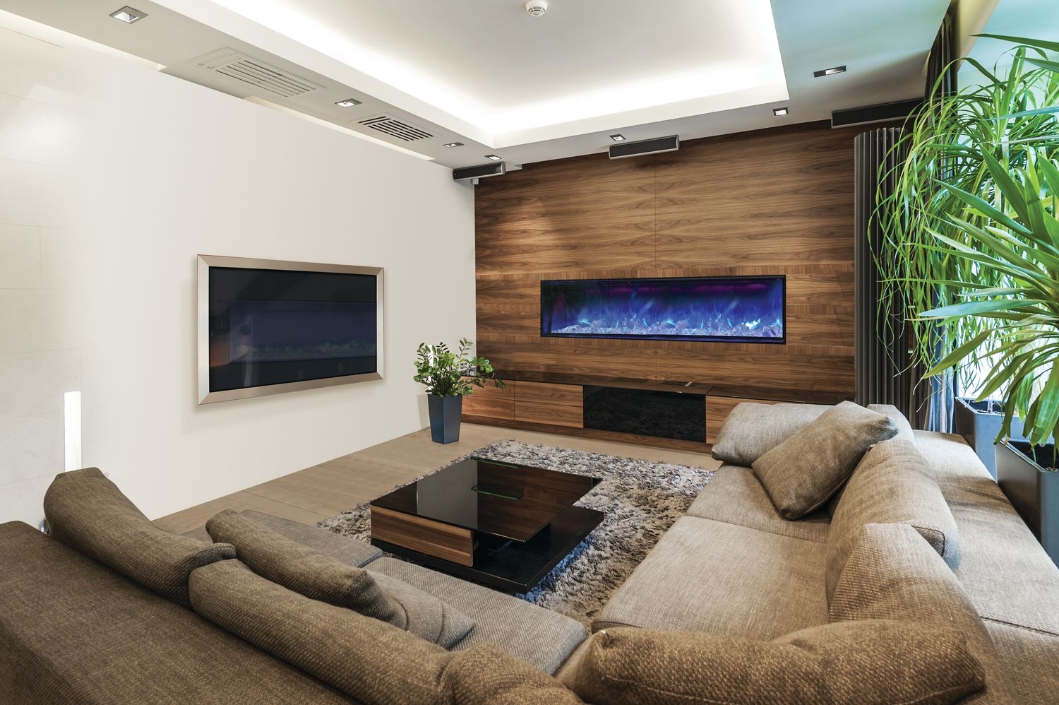 Panorama DEEP 72" Glass Electric Fireplace