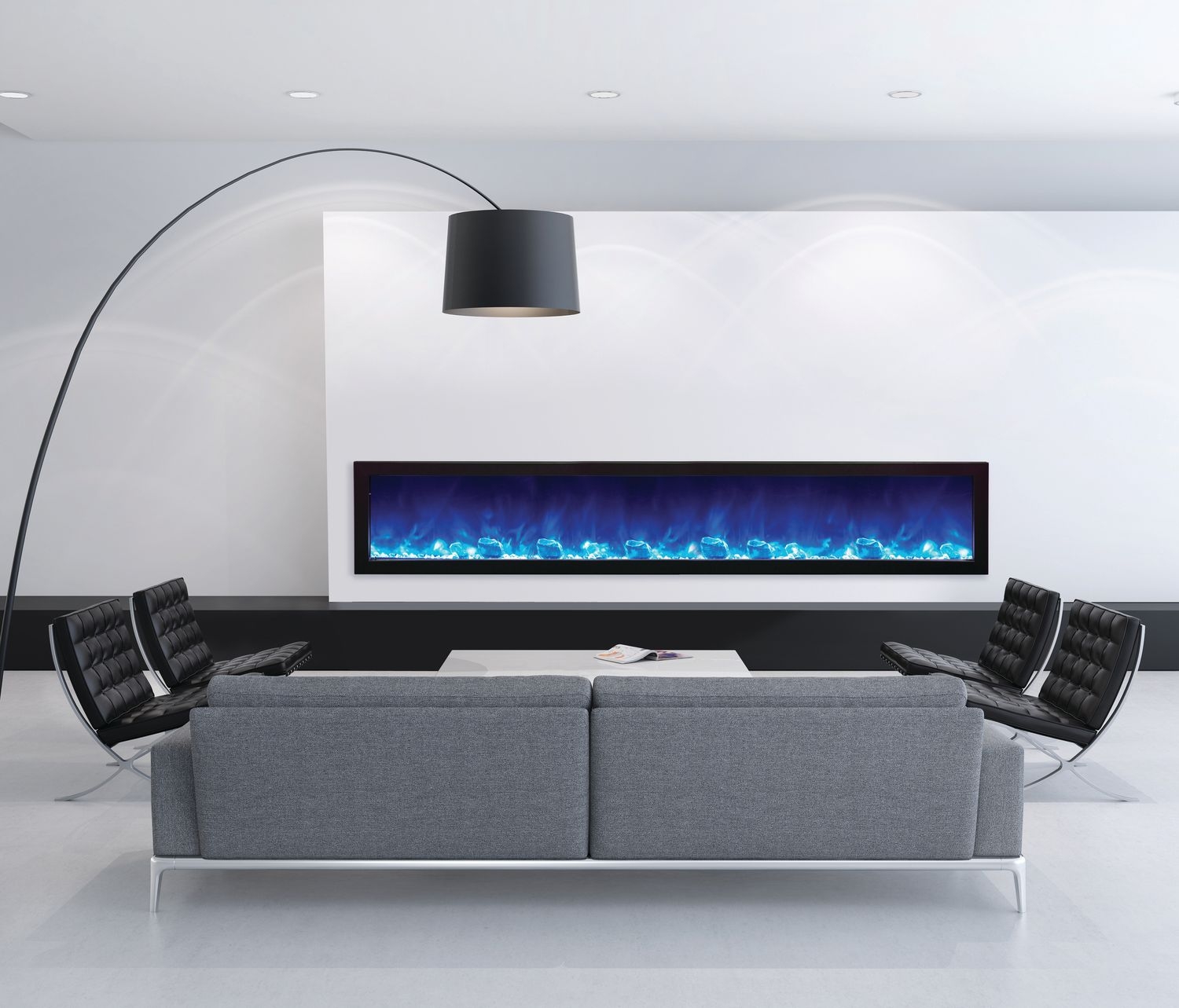 Panorama SLIM 88" Glass Electric Fireplace