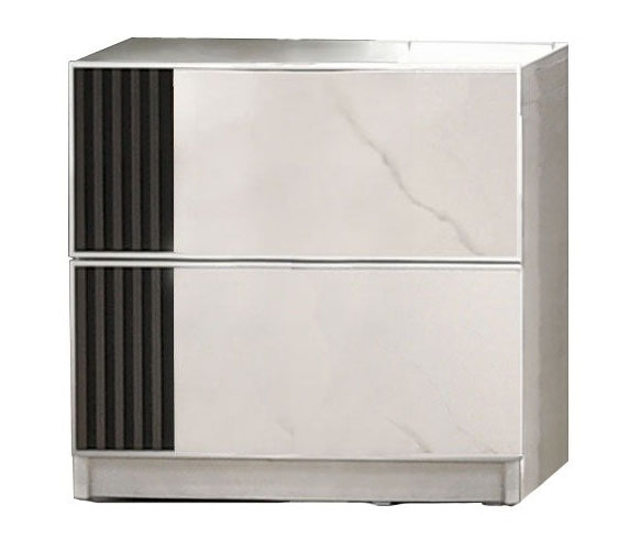 Bianca Leatherette Bedroom Set w/LED