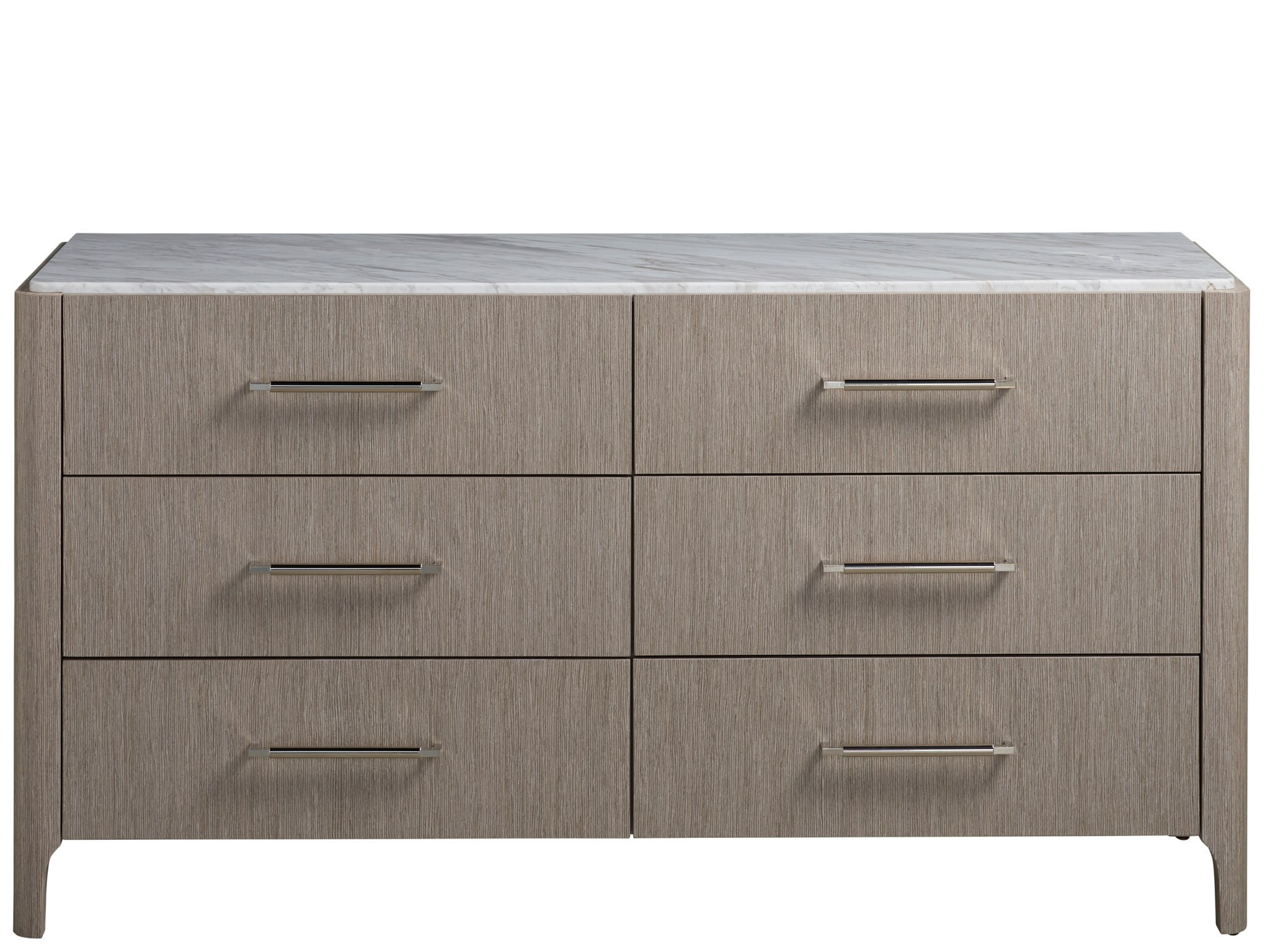 Soren Wood Stone Top Double Dresser w/6 Drawers