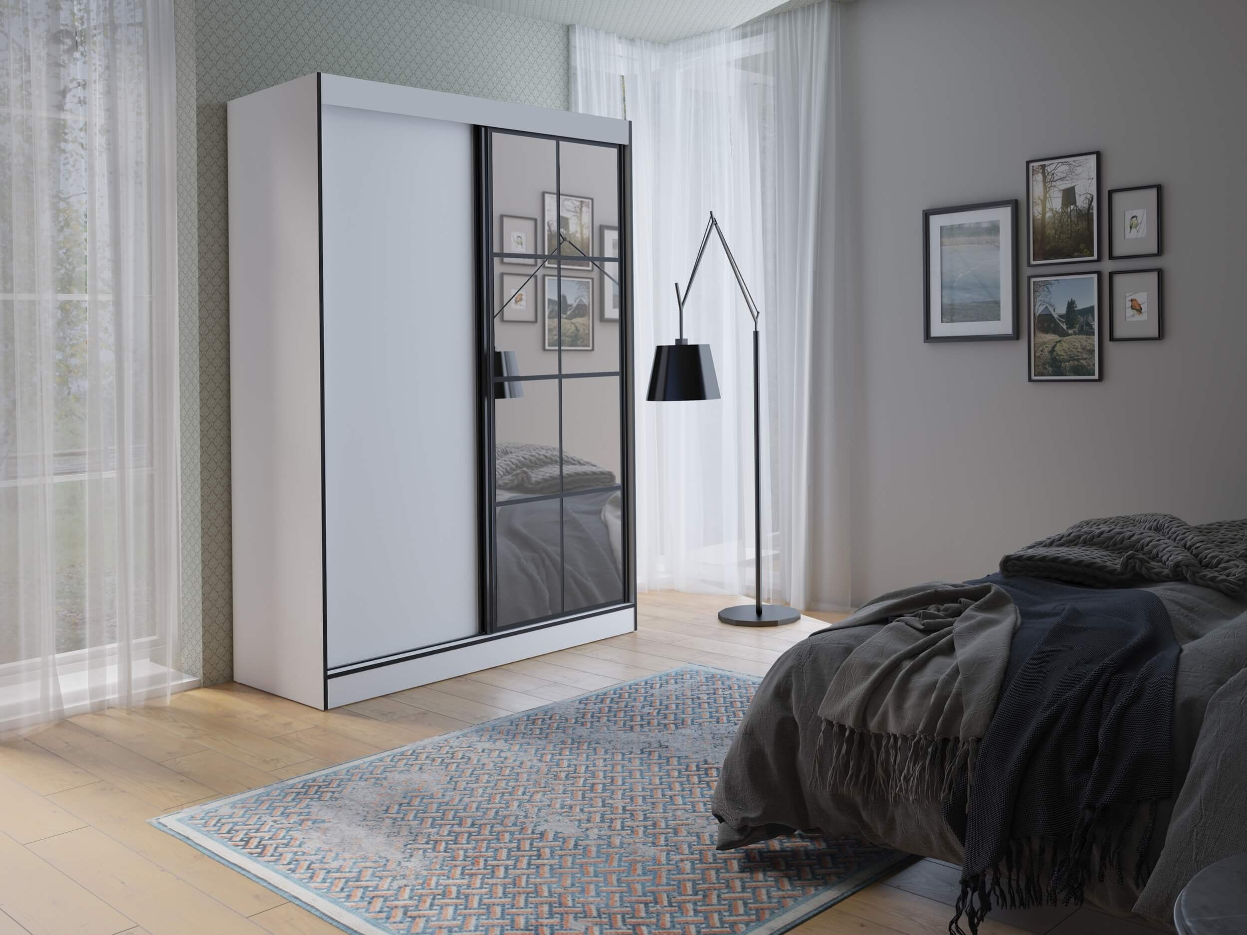 Brooklyn 59" Sliding Door Wardrobe Cabinet