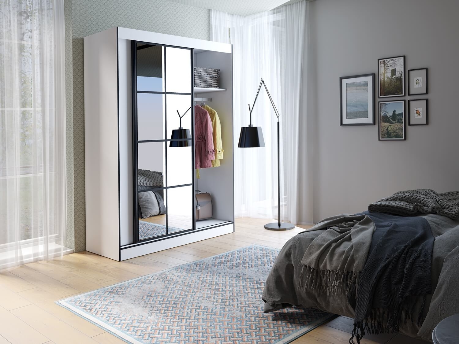 Brooklyn 59" Sliding Door Wardrobe Cabinet